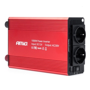 Invertor tensiune 1000W/2000W 3x230V 12V iesire 230V