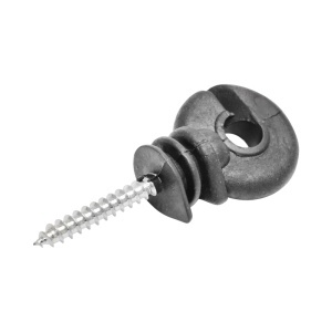 Izolator inelar premium material ABS calitate superioara negru lucios gard electric 88x38mm Breckner Germany - Img 3