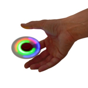 Jucarie antistres spinner PNI Speedy Red LED culoare rosu cu lumini LED - Img 3