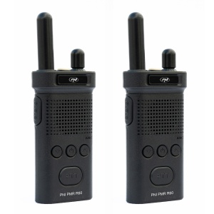 Kit 2 statii radio portabile PNI PMR R60 446MHz, 0.5W, 16 canale programabile, 16 PMR si tonuri 50 CTCSS si 104 DCS, Scan, blocare taste, SOS, Monitor, acumulator 1200mAh