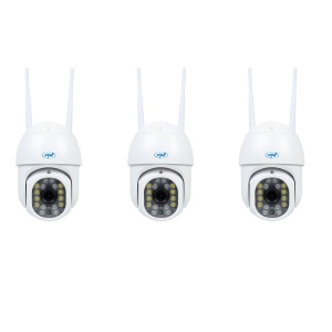 Kit 3bucati Camera supraveghere video wireless PNI IP440 WiFi PTZ, 4MP, zoom digital, slot micro SD, stand-alone, alarma detectie miscare, urmarire miscare - Img 2