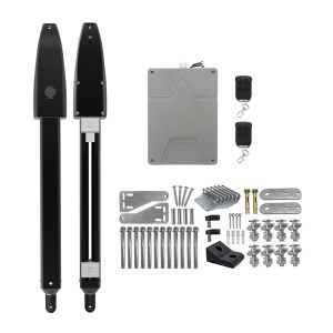 Kit automatizare porti batante PNI MAB410S cu 2 motoare telecomenzi si panou de control lungime poarta 2 x 4m max greutate poarta max 350Kg - Img 2