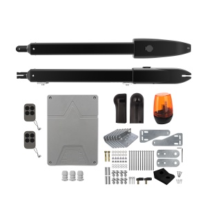 Kit automatizare porti batante PNI MAB600 cu 2 motoare, lampa, fotocelule, telecomenzi si panou de control, lungime poarta 2 x 3m max, greutate porti max. 600 Kg, cu limitator de cursa - Img 2