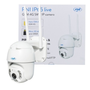 Kit camera supraveghere video PNI IP65 live PTZ 5MP, GSM 4G + Panou solar fotovoltaic PNI PSF6020A - Img 2