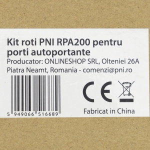 Kit roti PNI RPA200, pentru porti autoportante cu inaltime maxima 210 cm, 1 bucata - Img 3