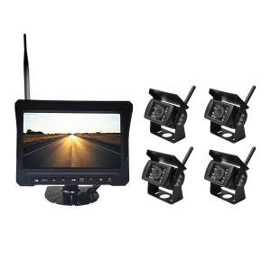 Kit supraveghere video wireless PNI TRK506 pentru camion DVR cu monitor LCD si 4 camere, slot card SD, IP66, 12V/24V, vizibilitate nocturna
