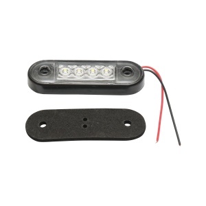 Lampa gabarit laterala ovala LED 12-24V alba 4 LED-uri 85x28x11mm Breckner Germany
