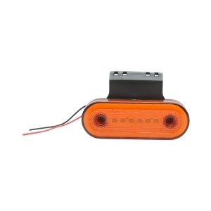 Lampa gabarit laterala ovala LED NEON 12V-24V galbena 24 LED-uri cu suport 115x44x16mm Breckner Germany
