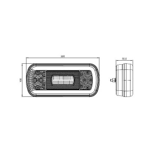 Lampa led dreapta 6 functii FRISTOM - Img 2