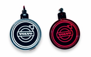 Lampa oglinda LOGO Volvo alb-rosu
