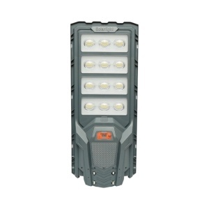 Lampa solara LED iluminat stradal 500W cu panou solar 25W, baterie LiFePO4 20000mAh, senzor miscare, telecomanda, prindere stalp IP65 Breckner Germany - Img 2