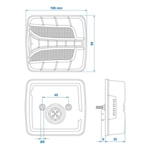 Lampa spate LED dreapta 12/24V - Img 7