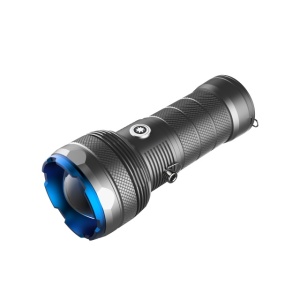 Lanterna PNI Adventure F820 200 W, 3 niveluri iluminare plus Turbo, 20000 lumeni, pana la 350 m, acumulator 2600 mAh, IPX7, functie Power BanK