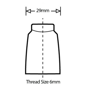 Maner din nailon 117mm, prindere cu suruburi M6 - Img 2