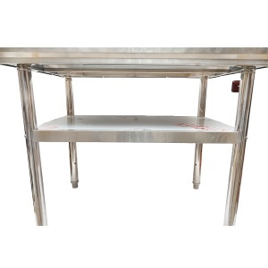 Masa de lucru apicola din inox 1000x700x800mm cu raft - Img 2