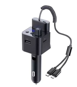 Modulator auto FM cu Incarcator 3.1A si baterie externa 800mAh - Img 2
