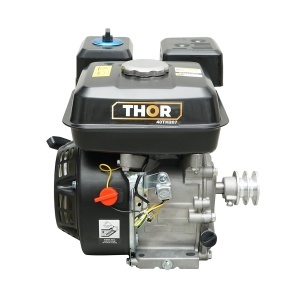 Motor pe benzina cu fulie 7.5CP, 4 timpi, ax cu pana 20mm, 212cc pornire sfoara THOR - Img 4