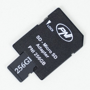 Pachet 2 bucati card de memorie MicroSD PNI 256GB cu adaptor SD Clasa 10, 80 Mb/s, V30 - Img 2