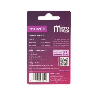 Pachet 2 bucati Card de memorie MicroSD PNI 32GB Clasa 10, 80 Mb/s, V30 cu adaptoare SD incluse - Img 6