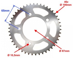 Pinion lant CPI Supercross 125cc [428, 16 dinti] - Img 2
