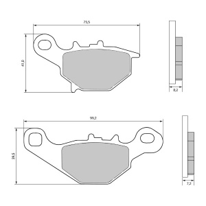 Placute frana Suzuki Street Magic 50cc