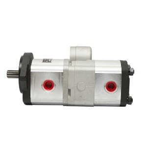 Pompa hidraulica dubla, debit 18+14cm3, sens rotatie spre dreapta pentru Massey Ferguson OEM 3800195M91 - Img 2