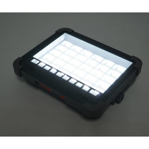 Proiector LED portabil 100W cu panou solar 3W, baterie 3600mAh, 6 moduri de iluminare, magnet, carlig, USB Power Bank 210x170x55mm Breckner Germany - Img 10
