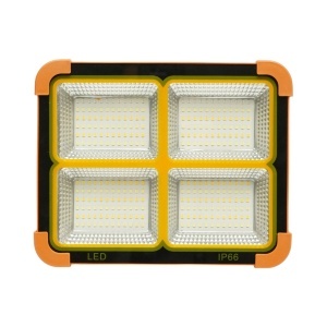 Proiector LED portabil 200W cu panou solar 3W, baterie 12000mAh, 6 moduri de iluminare, magnet, carlig, USB Power Bank Breckner Germany - Img 2