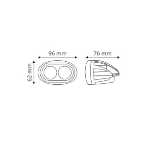 Proiector lucru motostivuitor 96x62, 2 LED-uri, 10-30V, 8W, 800lm - Img 4