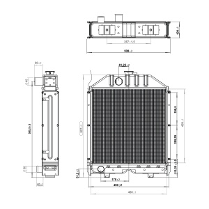Radiator racire apa pentru Fiat 55-90 cod OEM 4997175, 5132826, 5139028, 5153483, 5159617, 150-39 Breckner Germany - Img 2