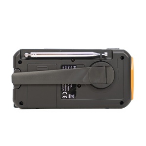 Radio portabil PNI DYN300, cu dinam, incarcare solara, lanterna, powerbank 4000 mAh, SOS, IPX3, orange - Img 3