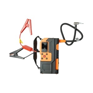 Robot pornire auto cu compresor aer portabil digital 150PSI, 12V, 120W, baterie Li-ion 8000mAh, Power Bank, lanterna LED, port USB/USB-C Breckner Germany - Img 2