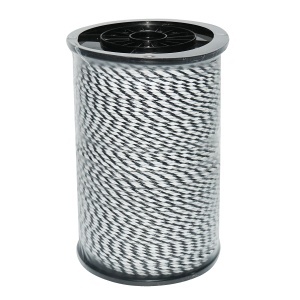 Rola fir alb-negru fi 4mm 3x0.2mm SS, 500m gard electric, rezistenta 9 Ohm Bourget - Img 3