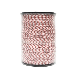 Rola fir alb-rosu fi 4mm 6x0.2mm SS, 0.9Ohm/m, 500m gard electric Breckner Germany - Img 2