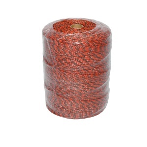 Rola fir portocaliu-negru fi 3mm 5x0.2mm SS, 500m gard electric, rezistenta 4.5 Ohm Bourget - Img 3