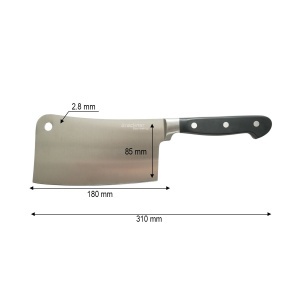 Satar profesional 18cm, lama otel 5Cr15MoV, maner ABS negru Breckner Germany - Img 4
