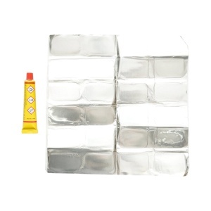Set 24 petice dreptunghiulare vulcanizare anvelope si camere de aer 32x50mm + 1 tub adeziv 20ml - Img 5