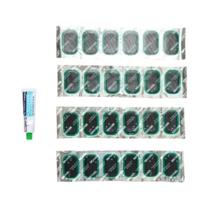 Set 24 petice vulcanizare ovale 35x52mm + 1 tub adeziv 20ml pentru camere de aer L-24 Michel - Img 5