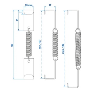 Set 4 bucati Cleme fixare numar inmatriculare cu arc - Img 6