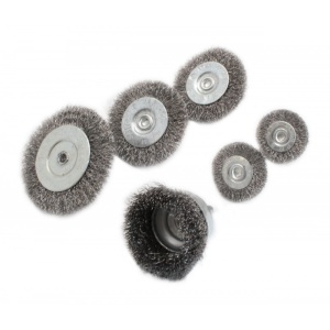 Set 6 perii din sarma de otel cu ax