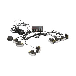 Set 8 stroboscoape cu 2 LED-uri, lumina galbena 12V Breckner Germany