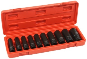 Set chei tubulare de impact 1/2" 10buc 10-24mm Verke