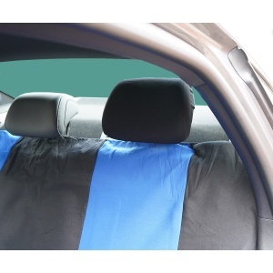 Set huse scaune auto universale albastru-negru, material textil 8 piese - Img 9