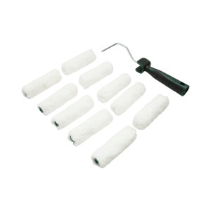 Set mini trafalet cu 10 role microfibra 10cm, maner 2K, tavita vopsea, rezerva tavita 13 piese Breckner Germany - Img 5