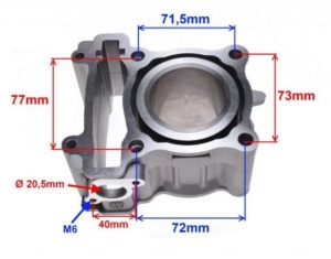 Set motor scuter Yamaha X-Max 125cc (racire pe apa) 52mm - Img 3