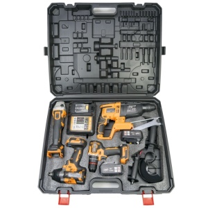 Set scule electrice PNI WK450 cu 2 acumulatori 18V 5.0Ah, incarcator inclus, brushless - Img 5