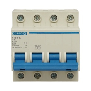 Siguranta automata intrerupator MCB 4P 32A 400V AC FTB6-63