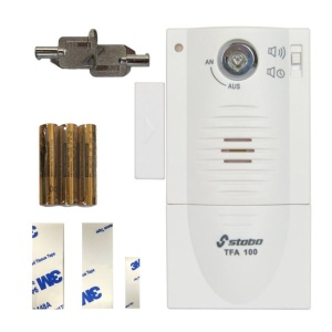 Sistem de alarma Stabo TFA 100 pentru usa, fereastra, 90 dB, activare cu cheie, temporizare, cod 51109 - Img 3