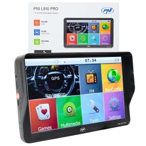 Sistem de navigatie GPS PNI L910 PRO cu parasolar, 9 inch, 800 MHz, 512MB DDR, 16GB memorie interna, FM transmitter, negru - Img 8