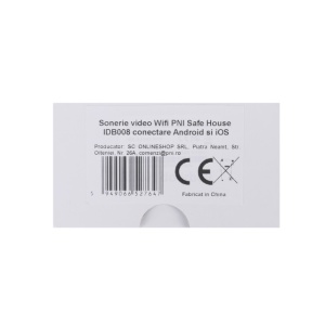 Sonerie video Wifi PNI Safe House IDB008 control din aplicatie Android si iOS, vizibilitate nocturna, selectie melodii, control volum